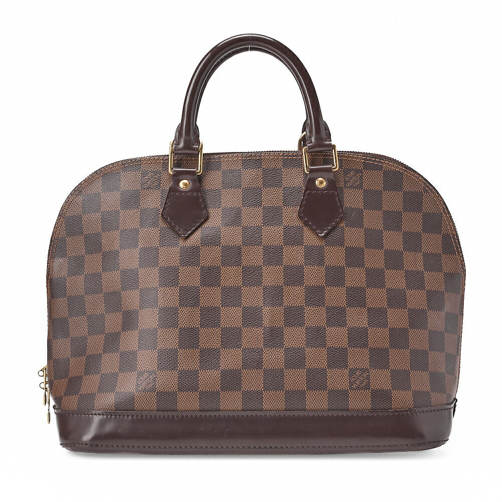 LOUIS VUITTON Louis Vuitton Handbag Alma PM Damier N53151 Brown Gold-Tone Hardware, Pre-Owned