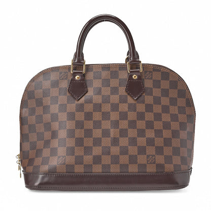 LOUIS VUITTON Louis Vuitton Handbag Alma PM Damier N53151 Brown Gold-Tone Hardware, Pre-Owned