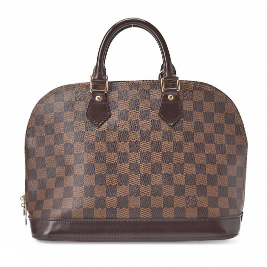LOUIS VUITTON Louis Vuitton Handbag Alma PM Damier N53151 Brown Gold-Tone Hardware, Pre-Owned