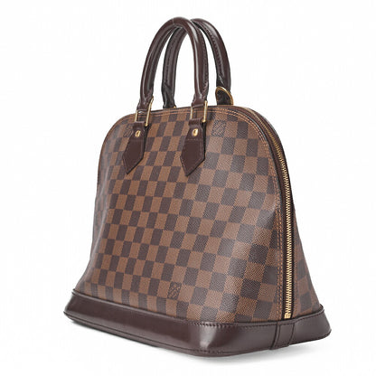LOUIS VUITTON Louis Vuitton Handbag Alma PM Damier N53151 Brown Gold-Tone Hardware, Pre-Owned