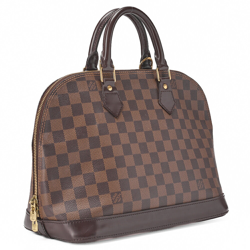 LOUIS VUITTON Louis Vuitton Handbag Alma PM Damier N53151 Brown Gold-Tone Hardware, Pre-Owned