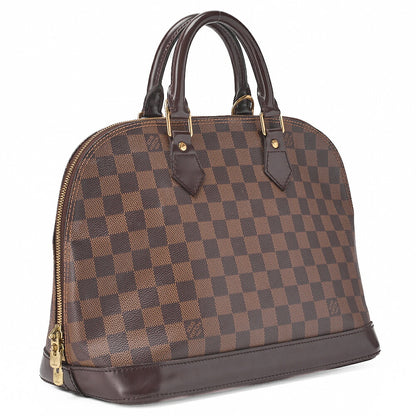 LOUIS VUITTON Louis Vuitton Handbag Alma PM Damier N53151 Brown Gold-Tone Hardware, Pre-Owned