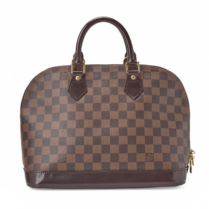 LOUIS VUITTON Louis Vuitton Handbag Alma PM Damier N53151 Brown Gold-Tone Hardware, Pre-Owned