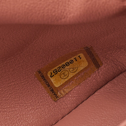 CHANEL ラムスキン マトラッセ シングルチェーンショルダー ピンク シルバー金具 中古品