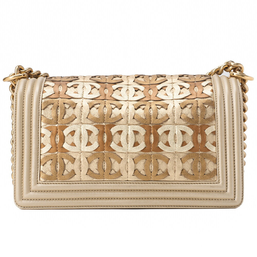 CHANEL ボーイシャネル ボーイシャネル ドバイ限定 チェーンショルダー ラムスキン マルチカラー ゴールド金具 中古品