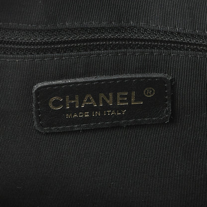 シャネル ハンドバッグ ボストンバッグ キャビアスキン マトラッセ ココマーク 黒 ゴールド金具 中古