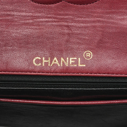 CHANEL Chain Shoulder Bag Minima Telass? 17cm Lambskin Red x Black Gold-Tone Hardware, Pre-Owned