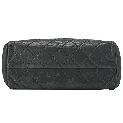 シャネル スパークルレザー マドモアゼル ココチャーム ボーリングバッグ ブラック ブラック金具, 中古品