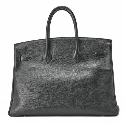 HERMES Birkin 35 Handbag Ardennes Black Gold-Tone Hardware, Pre-Owned