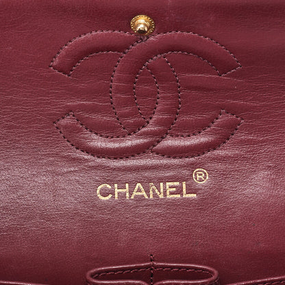 CHANEL チェーンショルダーバッグ マトラッセ23cm ダブルフラップ ラムスキン ブラック ゴールド金具, 中古品