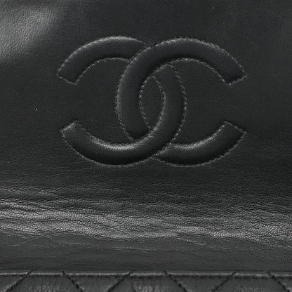 CHANEL Chain Shoulder Bag Mini Matelasse 20cm Lambskin Black Gold-Tone Hardware, Pre-Owned