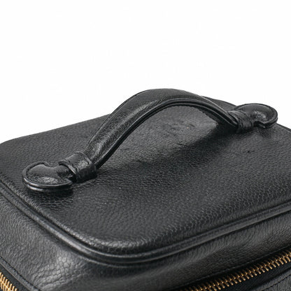 CHANEL Cocomark Vanity Handbag Caviar Skin Black Gold-Tone Hardware, Pre-Owned