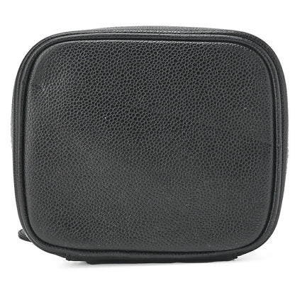 CHANEL Cocomark Vanity Handbag Caviar Skin Black Gold-Tone Hardware, Pre-Owned