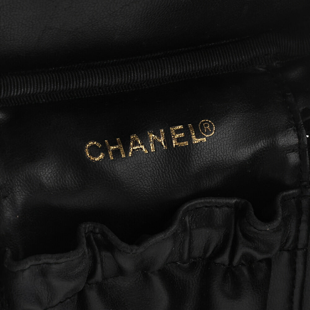 CHANEL Cocomark Vanity Handbag Caviar Skin Black Gold-Tone Hardware, Pre-Owned