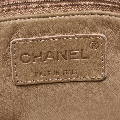 シャネル マトラッセ ココマーク ファー チェーンショルダーバッグ ベージュ×ブラック 黒色金具 中古品
