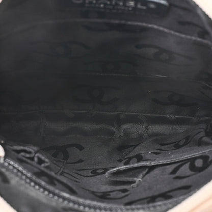 シャネル カンボンライン マトラッセ カーフスキン ショルダーバッグ ベージュ×ブラック シルバー金具 中古品