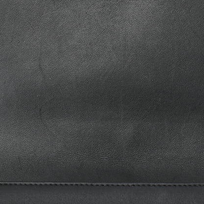 シャネル シェブロン ボーイシャネル Vステッチ チェーンショルダー 黒×白 シルバー金具 中古