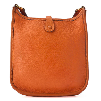 HERMES エヴリン TPM ショルダーバッグ トライオン オレンジ ゴールド金具 中古