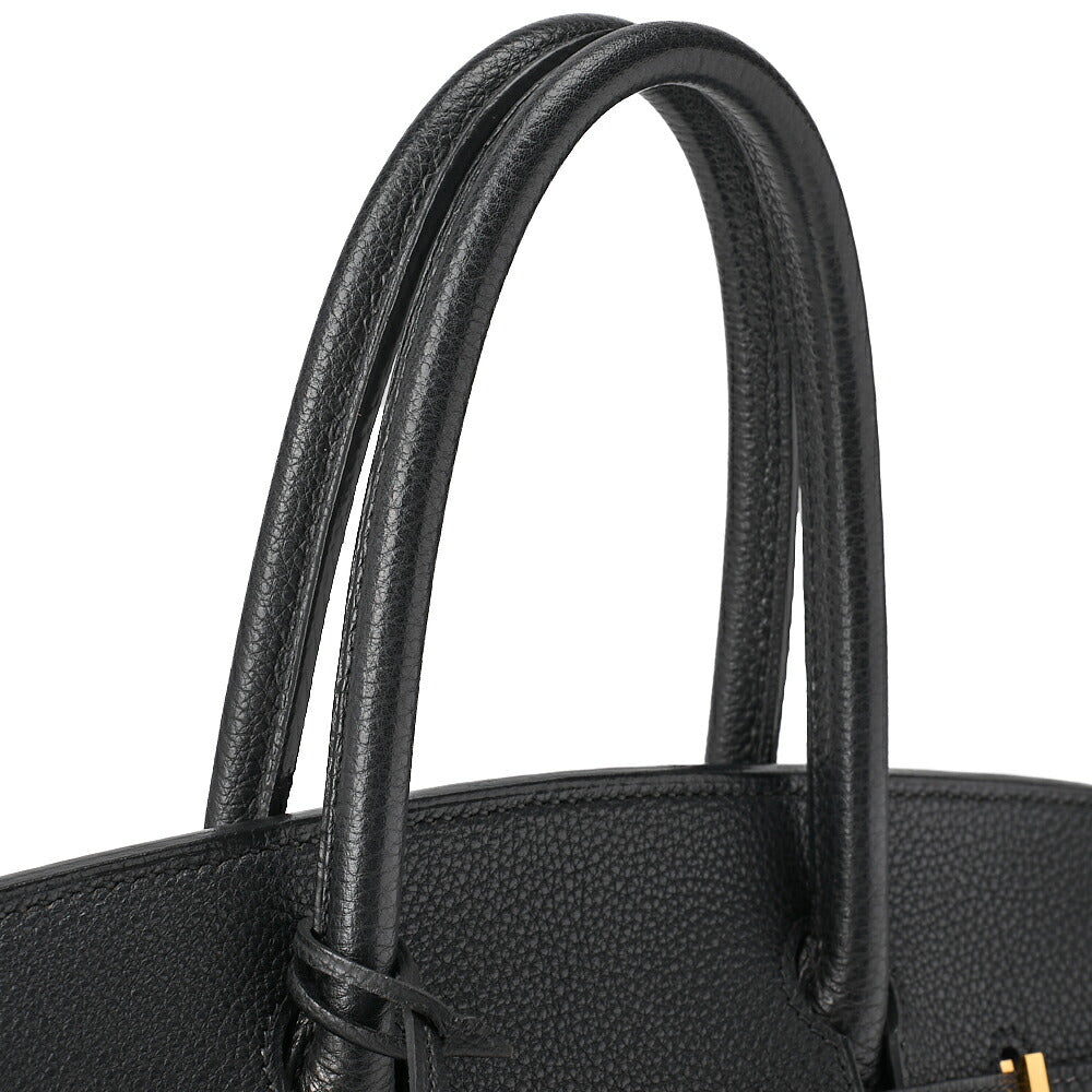 HERMES Birkin 30 Handbag Togo Black Gold-Tone Hardware, Pre-Owned