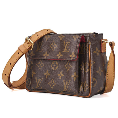 LOUIS VUITTON ルイヴィトン モノグラム ヴィバシテPM M51165 ショルダーバッグ 茶色 ゴールド金具 中古