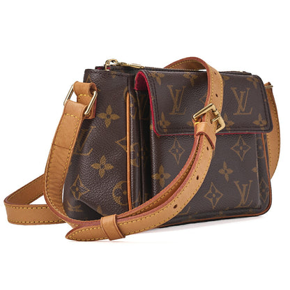 LOUIS VUITTON ルイヴィトン モノグラム ヴィバシテPM M51165 ショルダーバッグ 茶色 ゴールド金具 中古