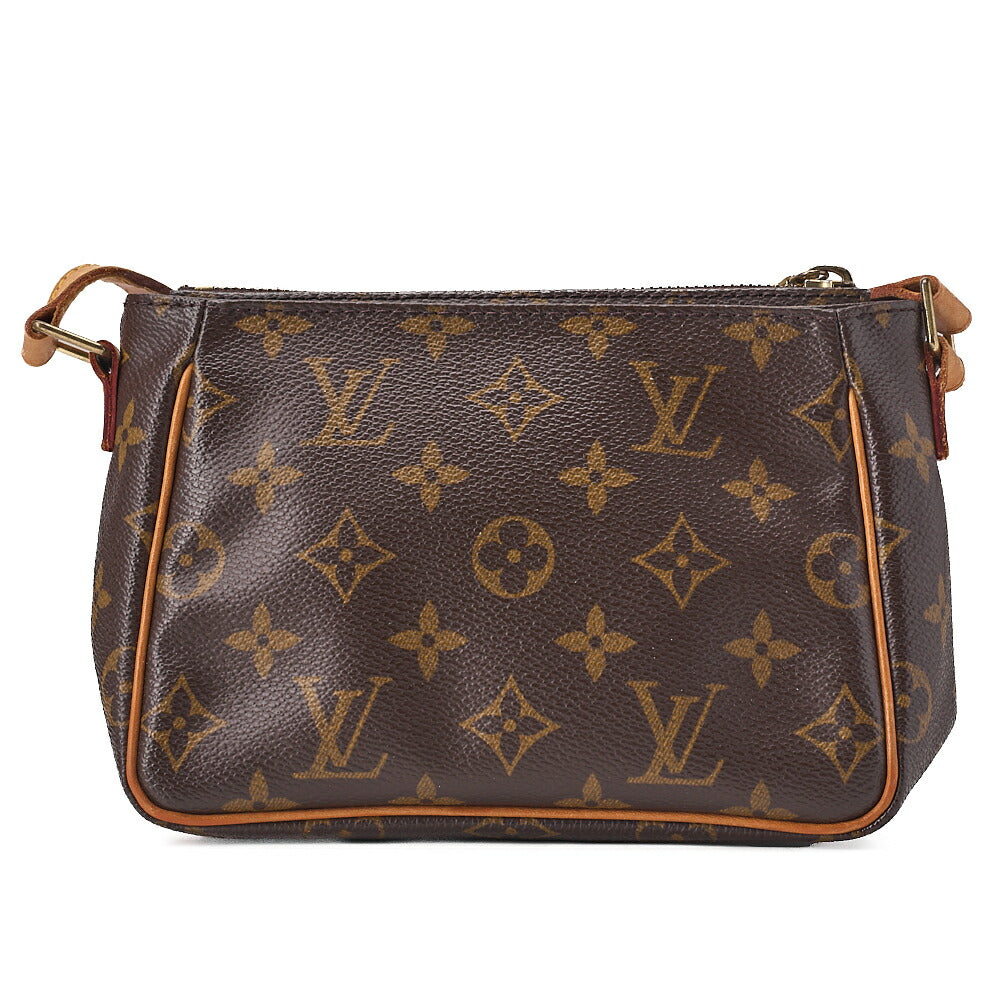 LOUIS VUITTON ルイヴィトン モノグラム ヴィバシテPM M51165 ショルダーバッグ 茶色 ゴールド金具 中古