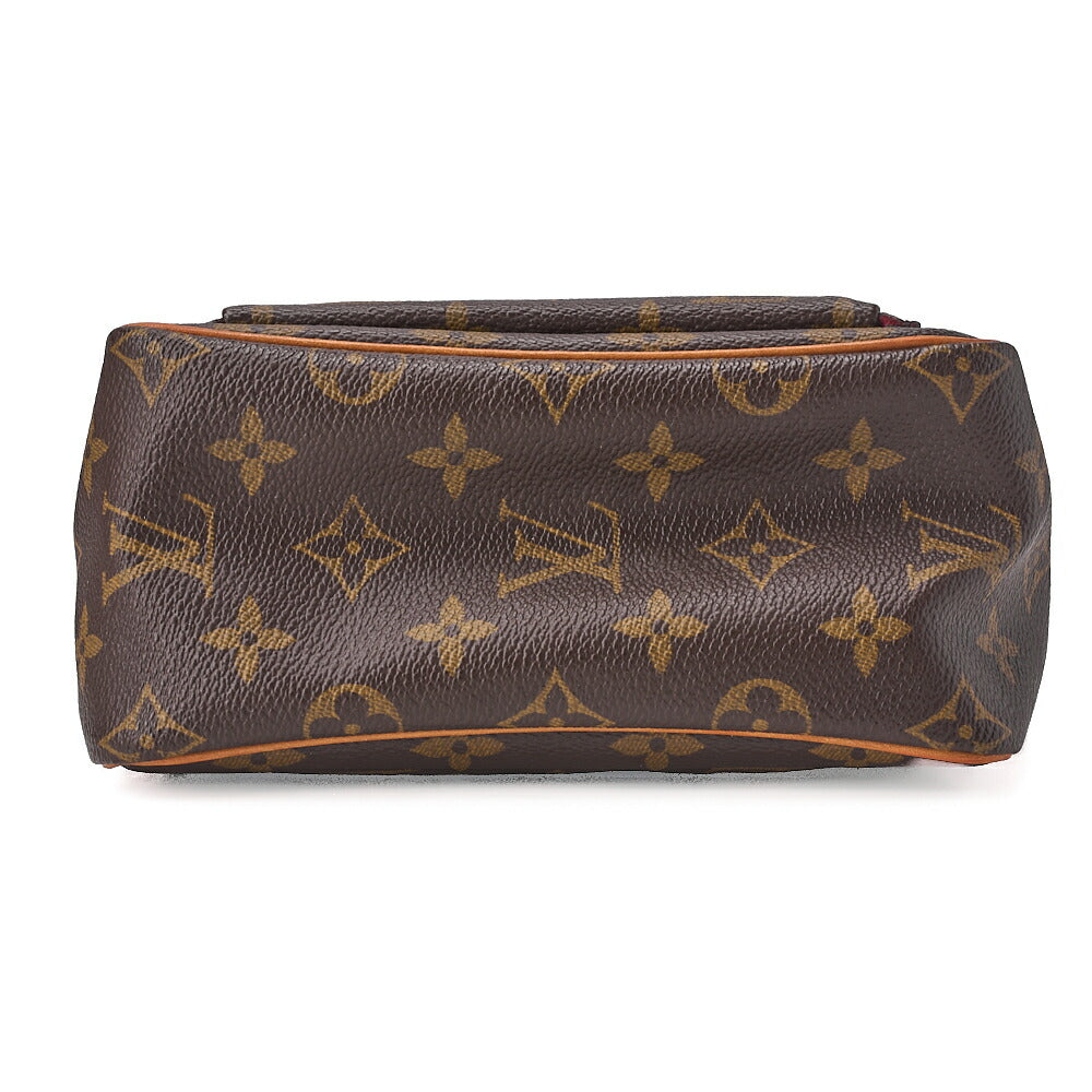 LOUIS VUITTON ルイヴィトン モノグラム ヴィバシテPM M51165 ショルダーバッグ 茶色 ゴールド金具 中古