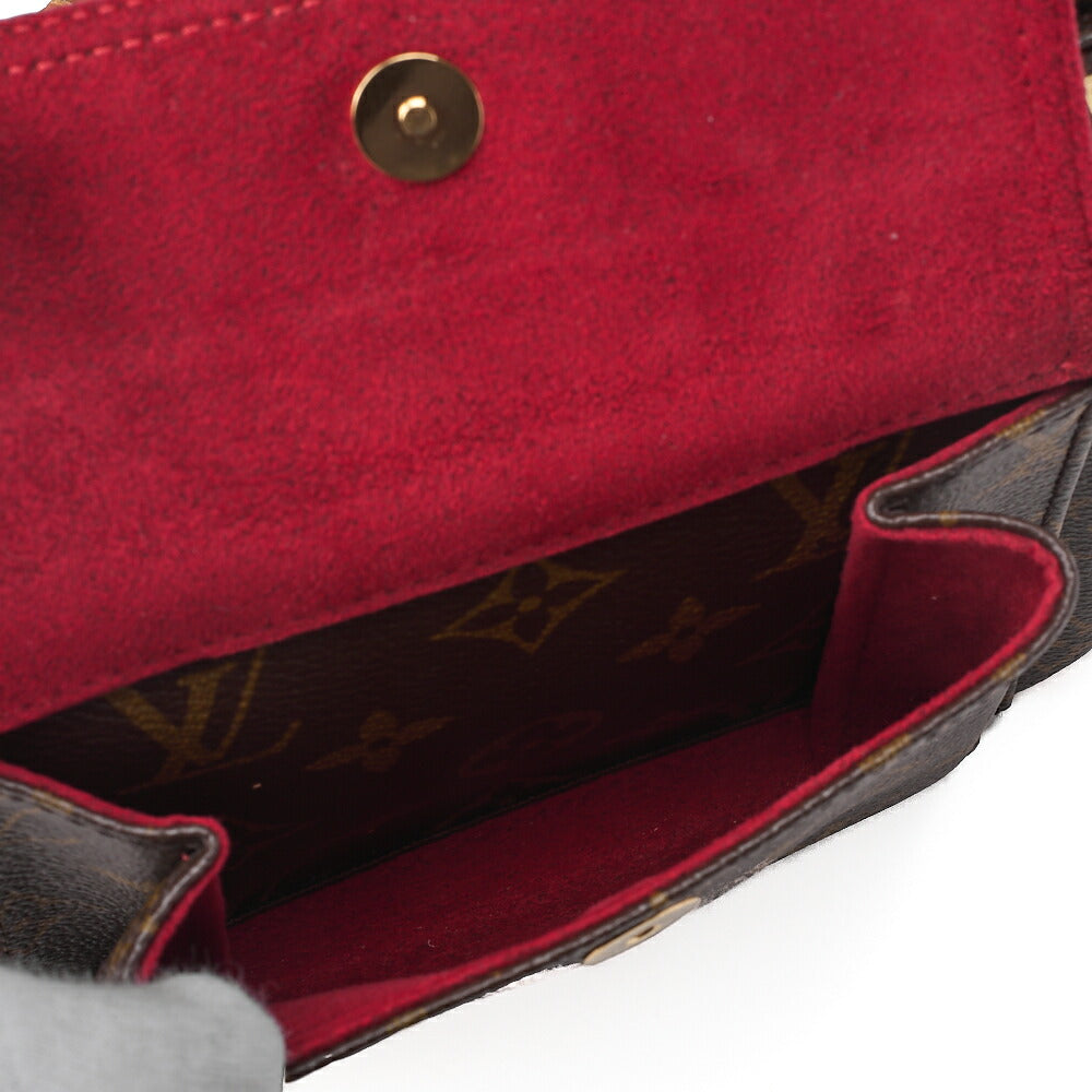 LOUIS VUITTON ルイヴィトン モノグラム ヴィバシテPM M51165 ショルダーバッグ 茶色 ゴールド金具 中古