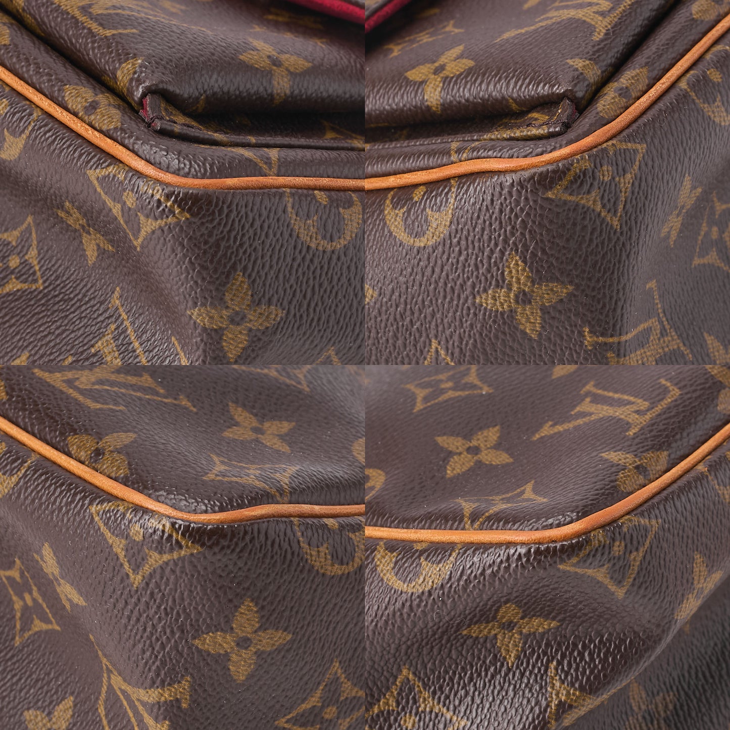 LOUIS VUITTON ルイヴィトン モノグラム ヴィバシテPM M51165 ショルダーバッグ 茶色 ゴールド金具 中古