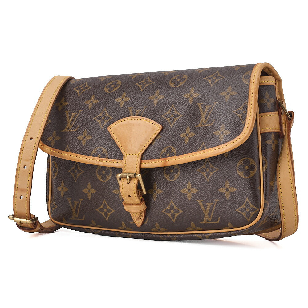 LOUIS VUITTON ルイヴィトン モノグラム ソローニュ M42250 ショルダーバッグ ブラウン ゴールド金具 中古