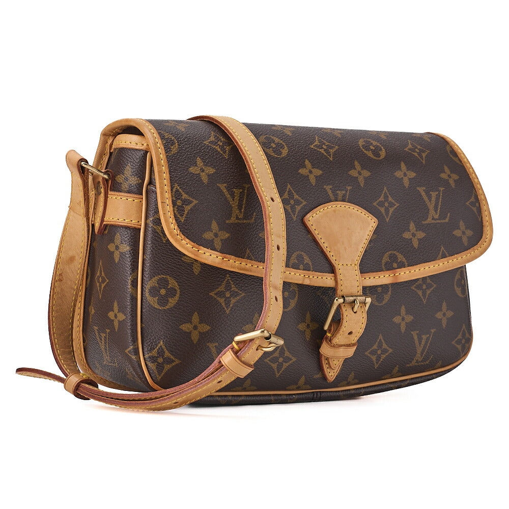 LOUIS VUITTON ルイヴィトン モノグラム ソローニュ M42250 ショルダーバッグ ブラウン ゴールド金具 中古