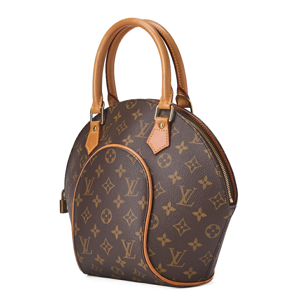 LOUIS VUITTON ルイヴィトン モノグラム エリプスPM M51127 ブラウン ハンドバッグ ゴールド金具 中古