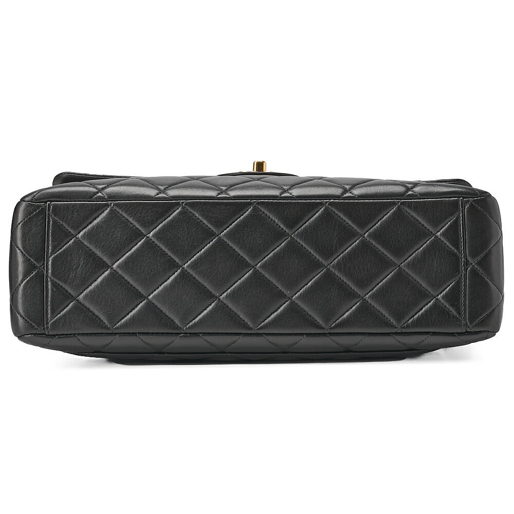 CHANEL Lambskin Matelasse Turnlock Single One Shoulder Black Gold-Tone Hardware, Pre-Owned