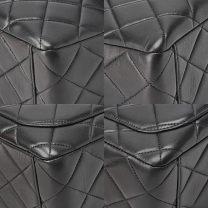 CHANEL Lambskin Matelasse Turnlock Single One Shoulder Black Gold-Tone Hardware, Pre-Owned