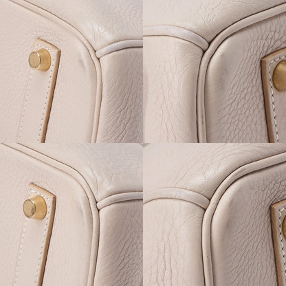 HERMES バーキン35 ハンドバッグ トリヨンクレマンス グリトゥルティエール ゴールド金具 中古品