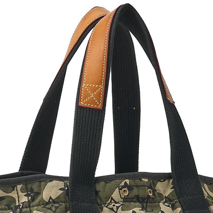 LOUIS VUITTON ルイヴィトン モノグラモ フラグメントレイ トートバッグ M95783 村上隆 マークジェイコブス カーキ ゴールド金具 中古品