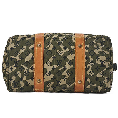 LOUIS VUITTON ルイヴィトン モノグラモ フラグメントレイ トートバッグ M95783 村上隆 マークジェイコブス カーキ ゴールド金具 中古品