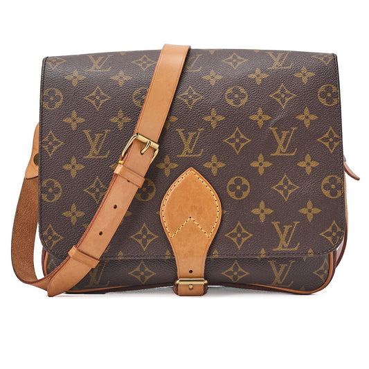 LOUIS VUITTON Louis Vuitton Monogram Cartoci?re GM Shoulder Brown Gold-Tone Hardware, Pre-Owned