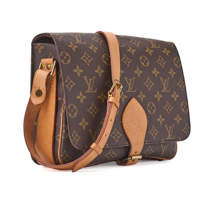 LOUIS VUITTON ルイヴィトン モノグラム カルトシエールGM ショルダーバッグ ブラウン ゴールド金具 中古