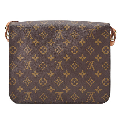 LOUIS VUITTON ルイヴィトン モノグラム カルトシエールGM ショルダーバッグ ブラウン ゴールド金具 中古