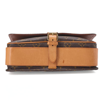 LOUIS VUITTON ルイヴィトン モノグラム カルトシエールGM ショルダーバッグ ブラウン ゴールド金具 中古