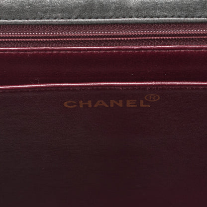 シャネル マドモアゼル 30cm シングル フラップ チェーン ショルダーバッグ ラムスキン ブラック ゴールド金具, 中古