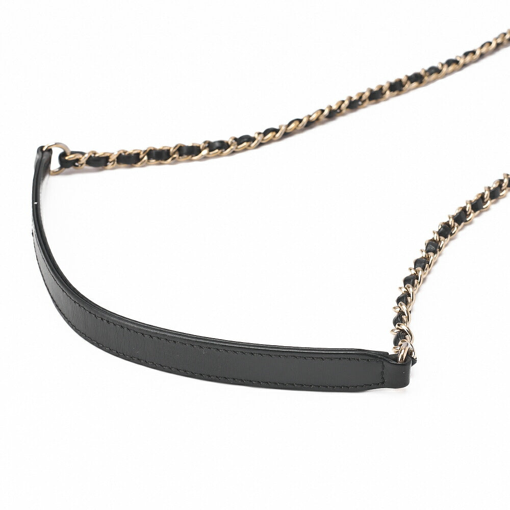 CHANEL Caviar Skin Business Affinity 2-Way Shoulder Bag Black Gold-Tone Hardware, Pre-Owned