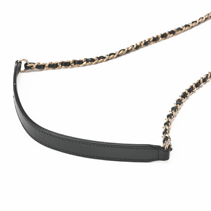 CHANEL Caviar Skin Business Affinity 2-Way Shoulder Bag Black Gold-Tone Hardware, Pre-Owned