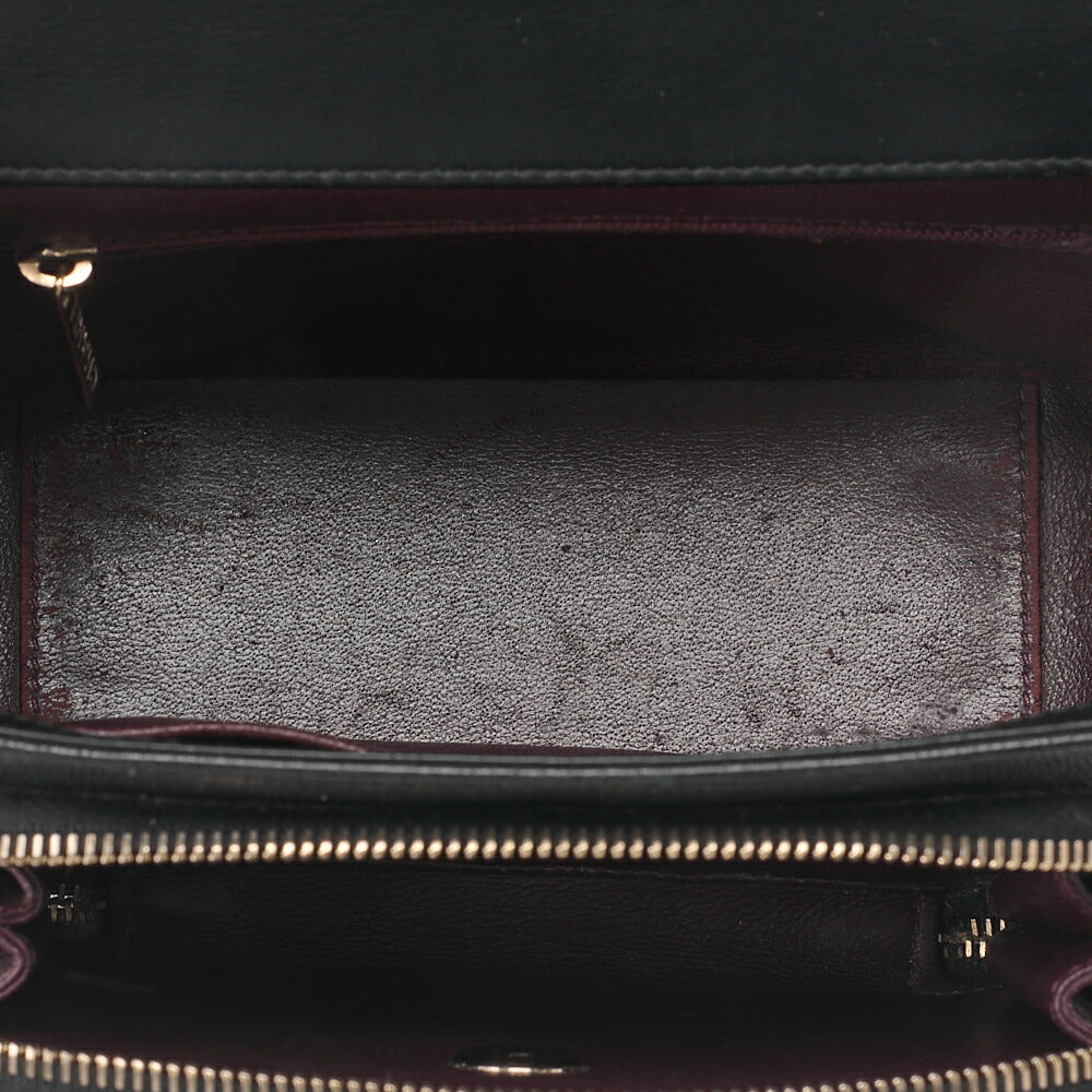 CHANEL Caviar Skin Business Affinity 2-Way Shoulder Bag Black Gold-Tone Hardware, Pre-Owned
