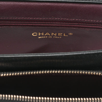 CHANEL Caviar Skin Business Affinity 2-Way Shoulder Bag Black Gold-Tone Hardware, Pre-Owned