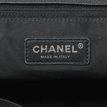 CHANEL シャネル パッチエアライン 2WAY チェーンショルダーバッグ ツイード×キャビアスキン 黒×バイカラー シルバー金具 中古