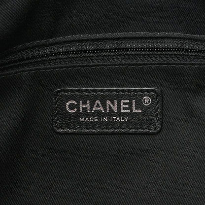 CHANEL Matelasse Coco Charm Chain Tote Bag Caviar Skin Blue Silver-Tone Hardware, Pre-Owned