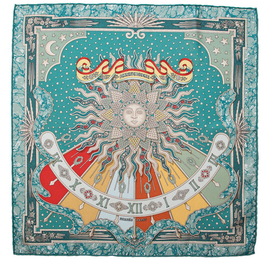 HERMES Carre 40 CARPE DIEM Enjoy Today's Day Scarf Multicolor-Tone, Pre-Owned