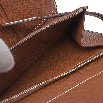 HERMES ケリーウォレット 3つ折り コンパクト エプソン ゴールド シルバー金具 中古